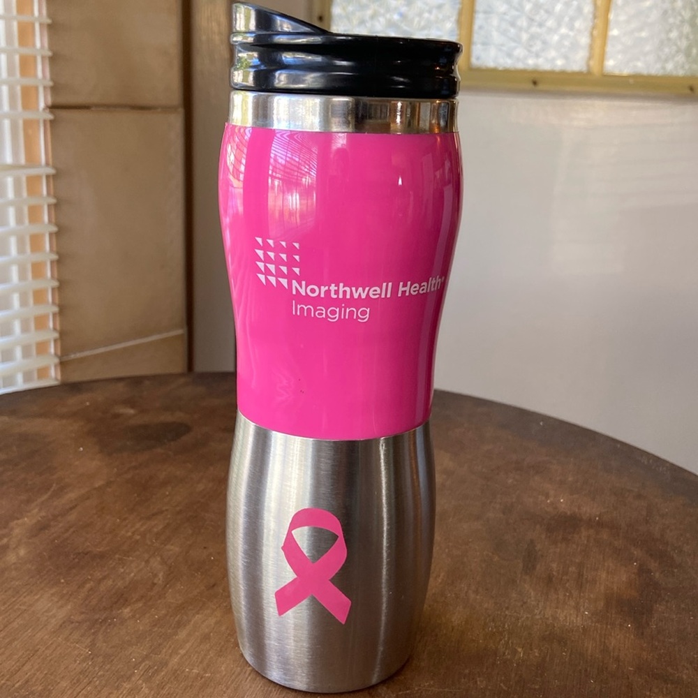 ❤️Northwell Health Imaging Breast Cancer Travel Mug